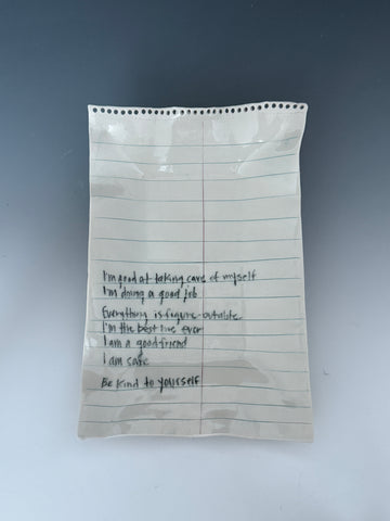 Steno Paper Plate: ...be kind to yourself