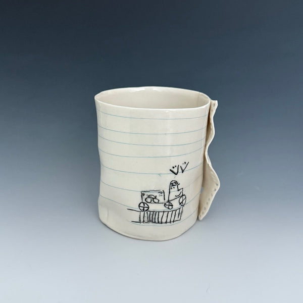 Doodle cup: Trucks, Train tracks and hearts
