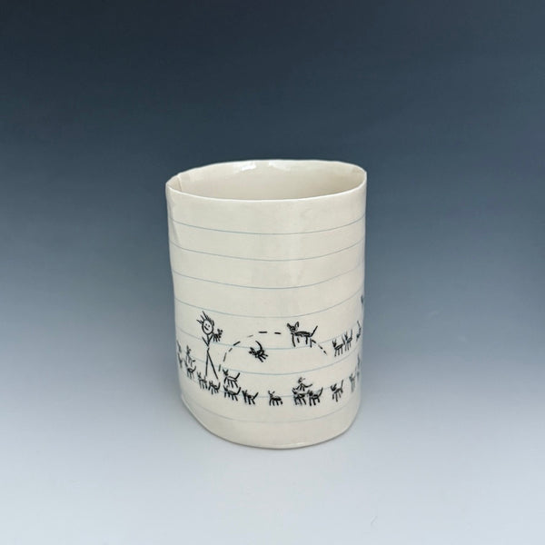 Doodle cup: 2 People and 27 cats
