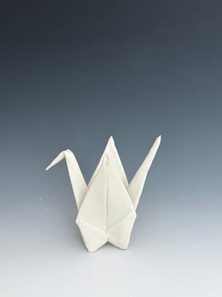 Paper Crane - Matte White with hook