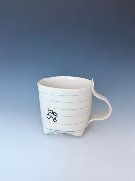 Tea Cup: Tiny Cat & Tiny Car Doodles
