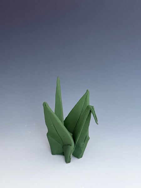 Paper Crane - Dark Green