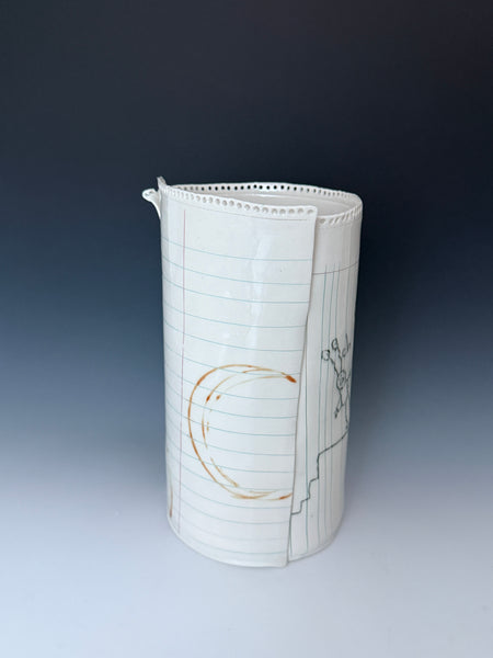Paper Vase with epic drawings