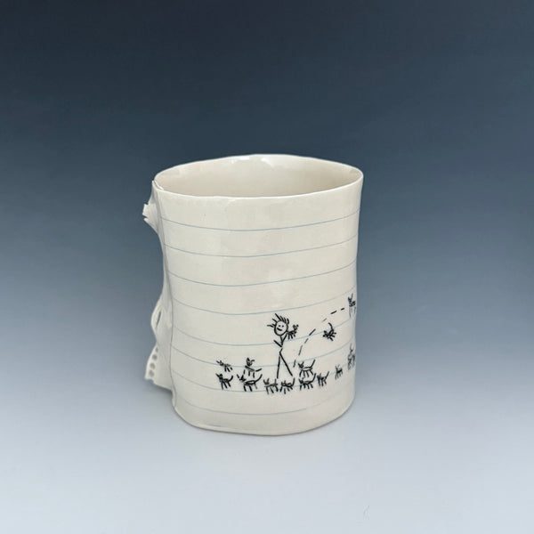 Doodle cup: 2 People and 27 cats