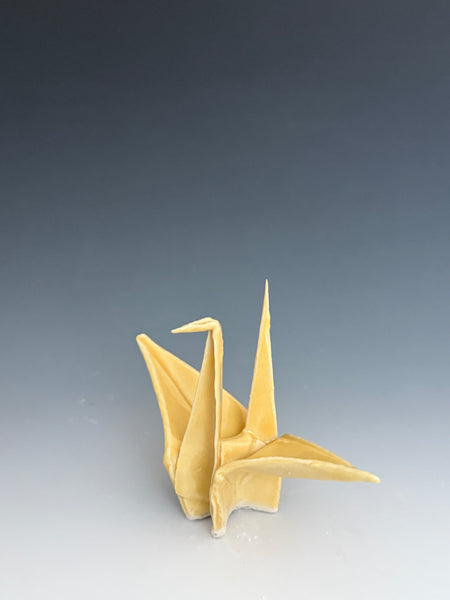 Paper Crane - Glossy Light Yellow