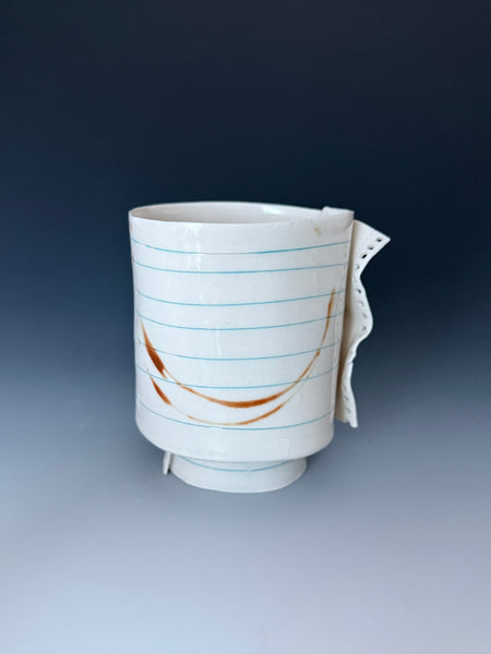 Coffee Stained Footed Cup 1