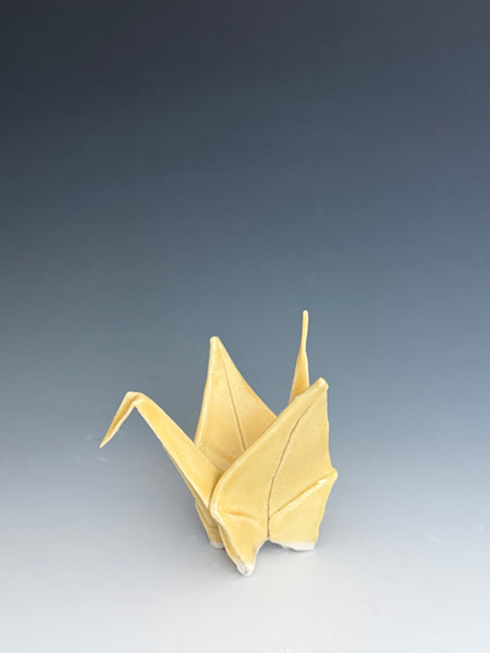 Paper Crane - Glossy Light Yellow