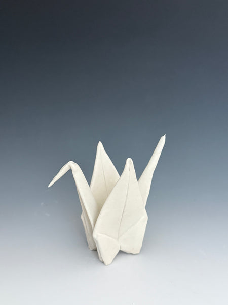 Paper Crane - Matte White with hook