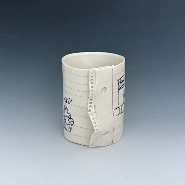 Doodle cup: Trucks, Train tracks and hearts