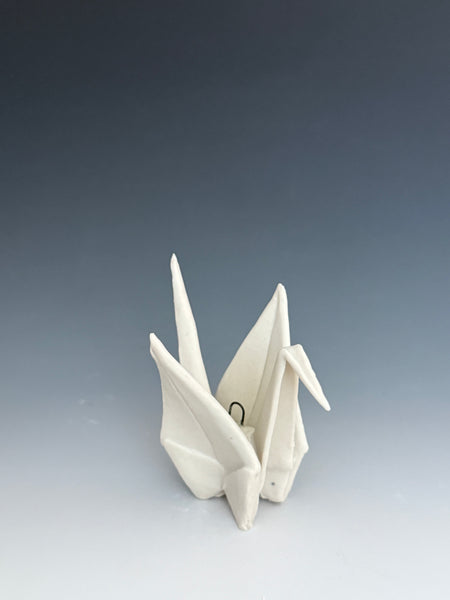 Paper Crane - Matte White with hook