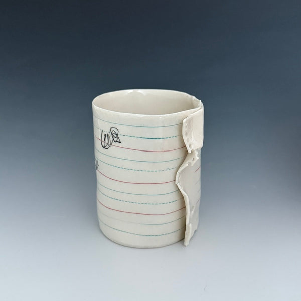 Doodle cup: Man and clouds