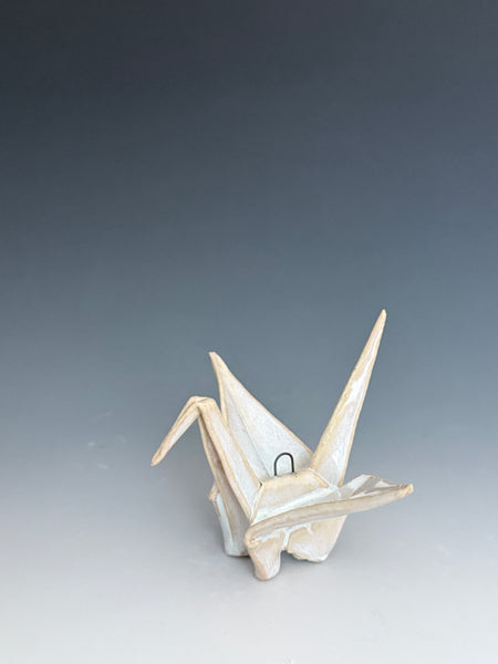 Paper Crane - Icy White with hook