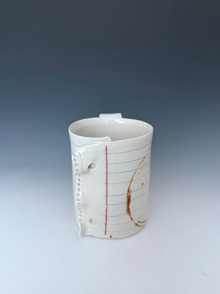 Blank paper with coffee stain circle