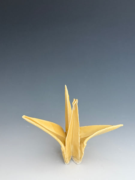 Paper Crane - Glossy Light Yellow