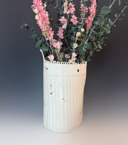 Notebook Paper Vase