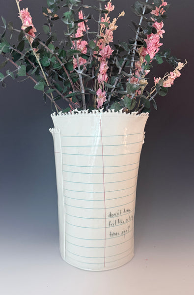 Notebook Paper Vase