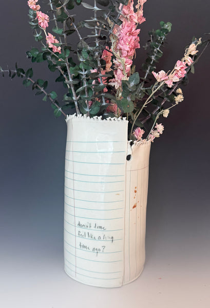 Notebook Paper Vase