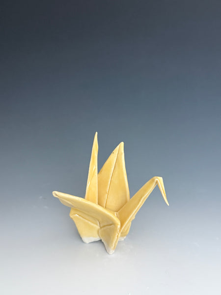 Paper Crane - Glossy Light Yellow