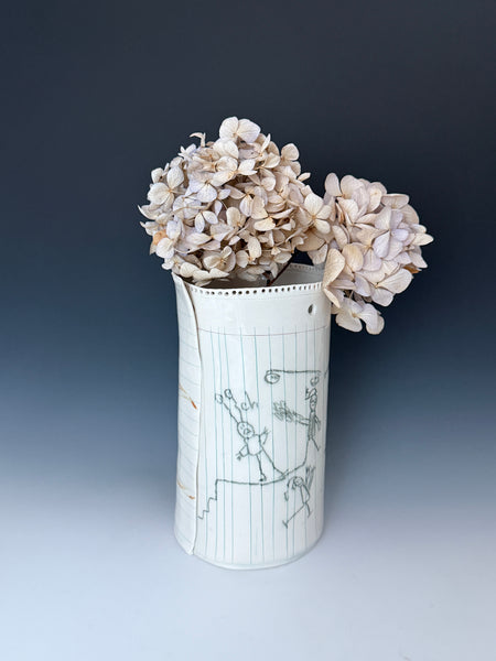 Paper Vase with epic drawings