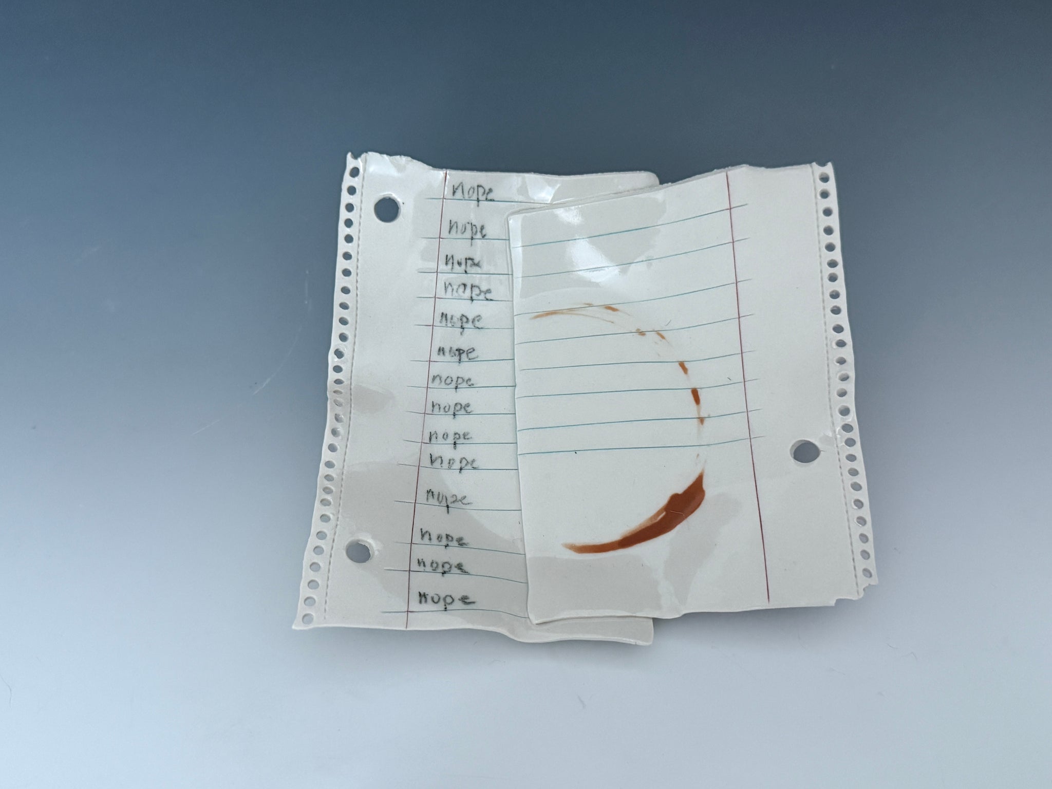 Scrap Paper Plate: Nope nope nope nope nope nope nope