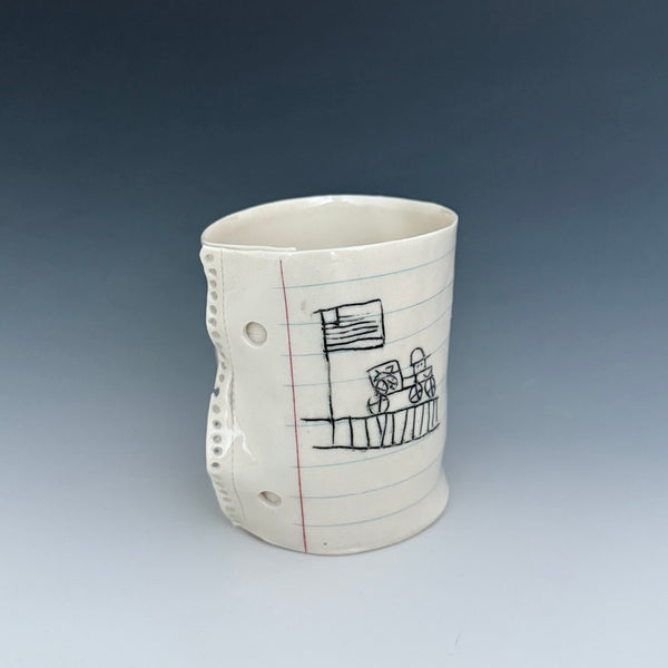 Doodle cup: Trucks, Train tracks and hearts