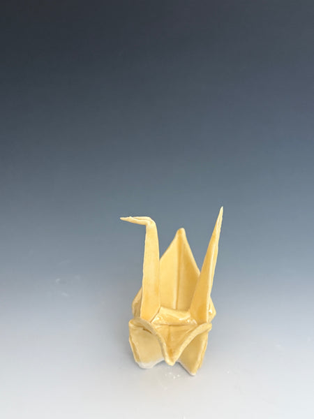 Paper Crane - Glossy Light Yellow