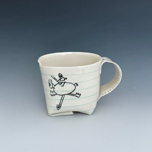 Paper Tea Cup - Dinosaur riding Knight!