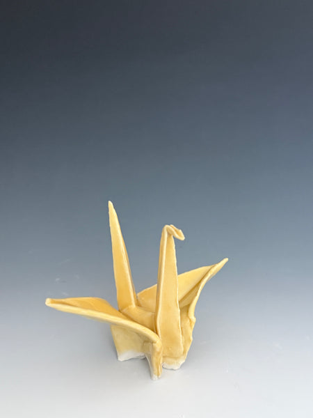 Paper Crane - Glossy Light Yellow
