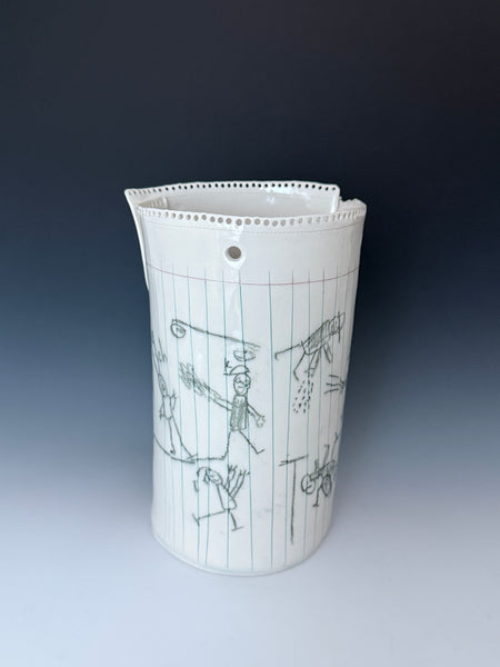 Paper Vase with epic drawings