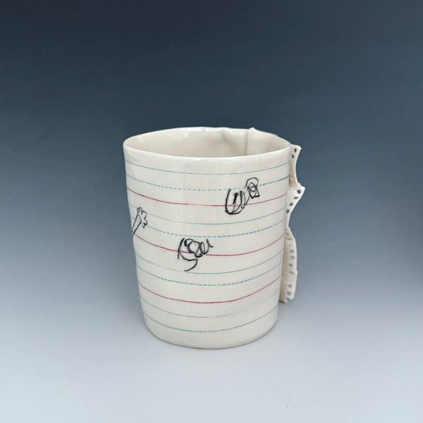 Doodle cup: Man and clouds