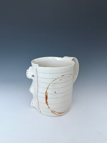 Blank paper with coffee stain circle