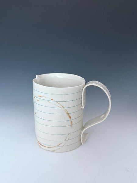 Blank paper with coffee stain circle