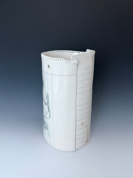 Paper Vase with epic drawings