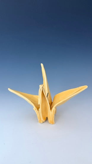 Paper Crane with hook: Yellow